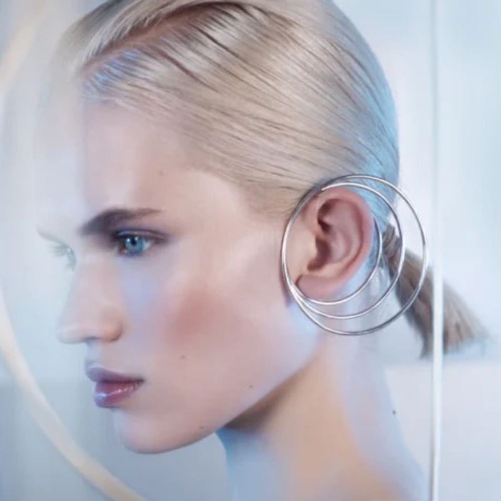 Minimalist Triple Hoop Silver Earrings for Women
